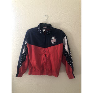 Hello Kitty Team USA Track Jacket Windbreaker Olympics Girls Size Large 10/12